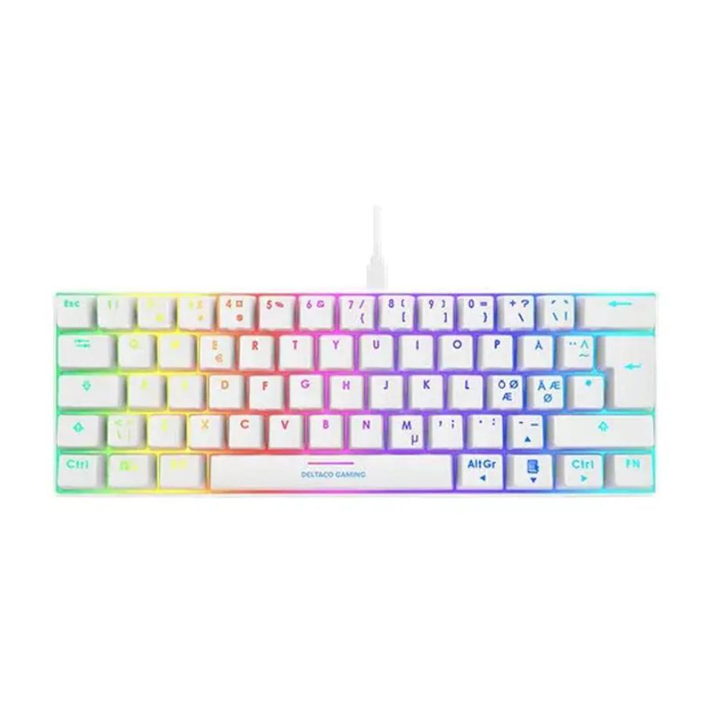 Deltaco Gaming-Tastatur GAM-075B-W-CH Weiss