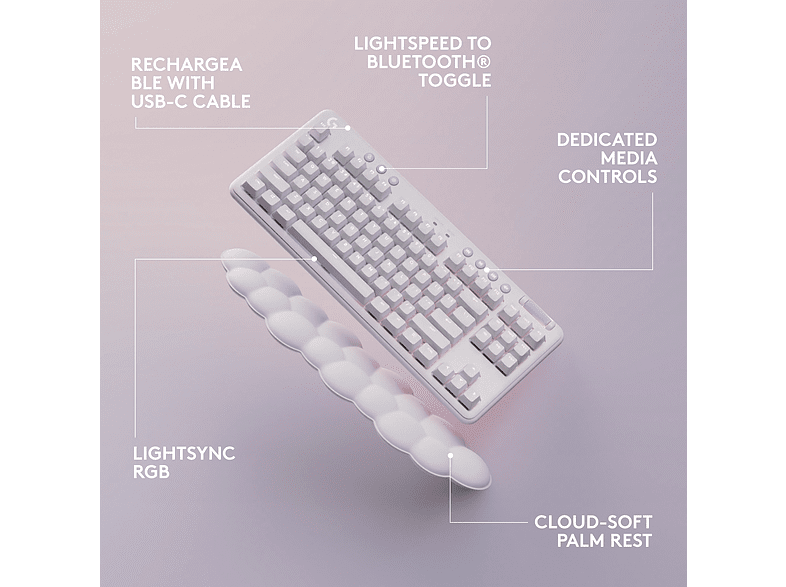 Logitech G715 gaming keyboard (CH) white