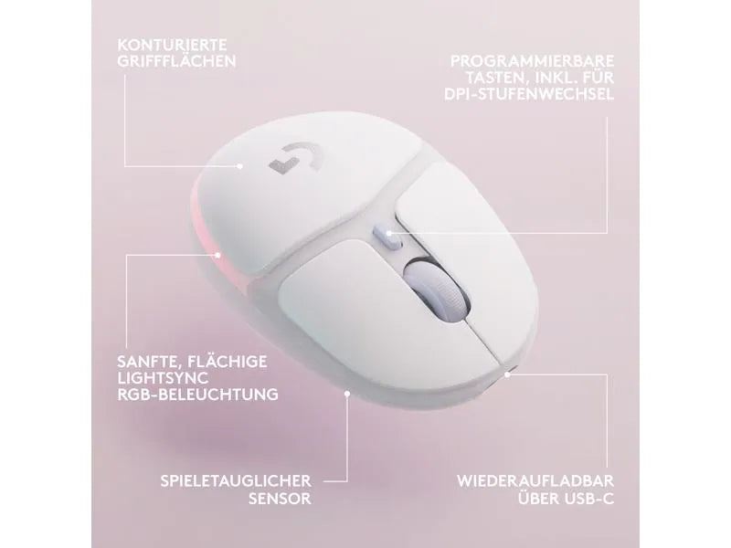 Logitech G705 gaming mouse white