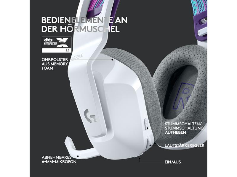 Logitech gaming headset G733 Lightspeed white