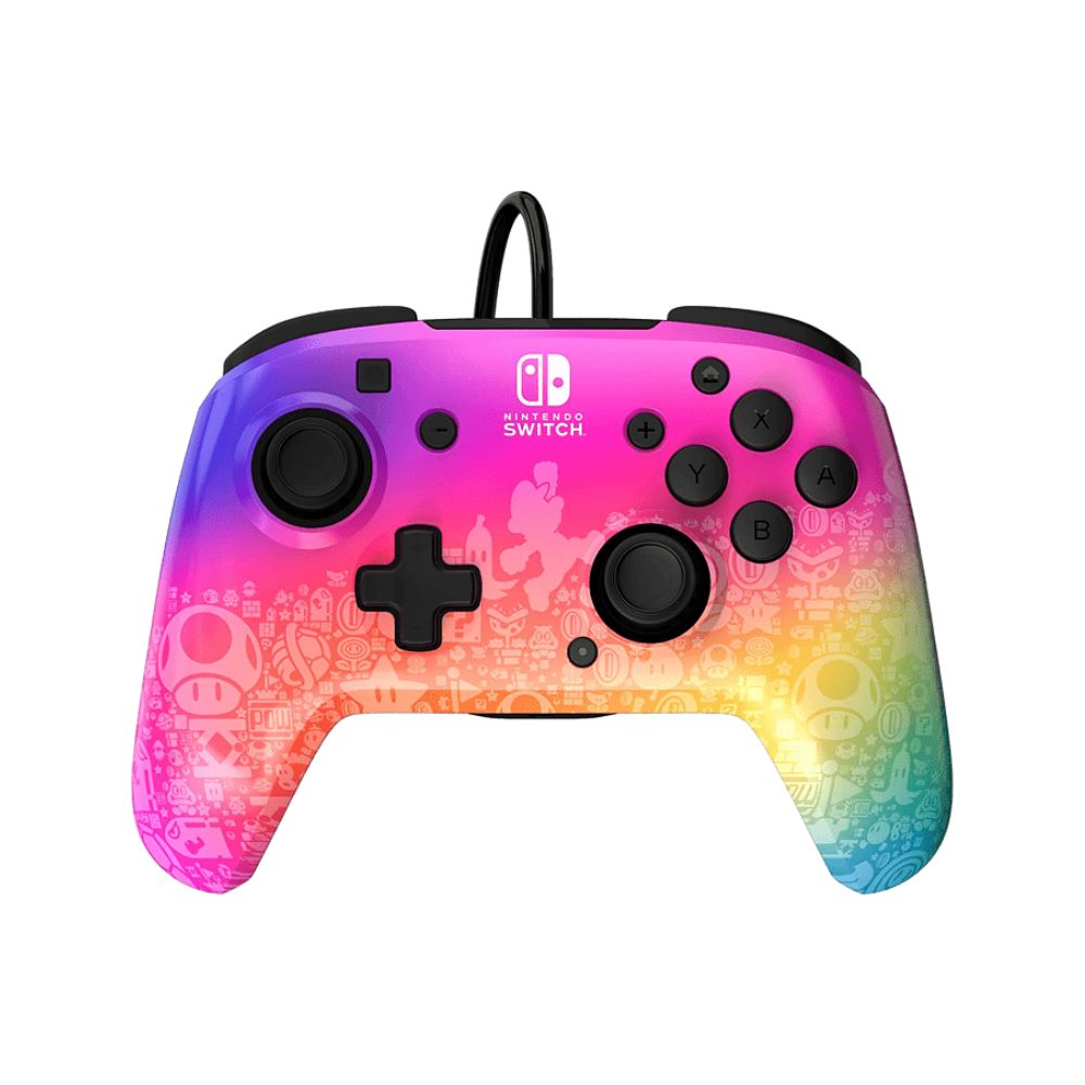 PDP Nintendo Switch Controller Rematch Super Mario: Star Spectrum Pink
