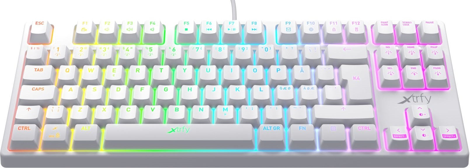 Xtrfy K4 RGB TKL Gaming Keyboard (White)