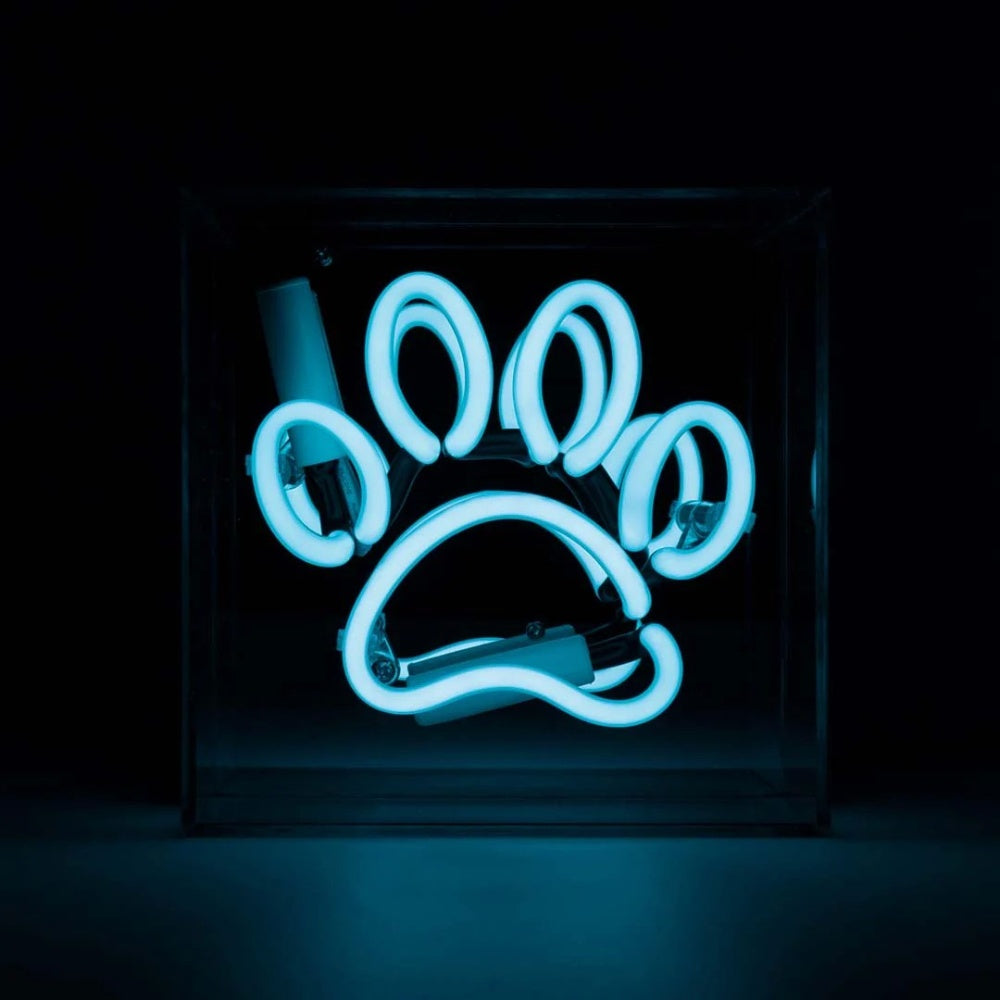Lightbox Neon Mini "Paw" Blau