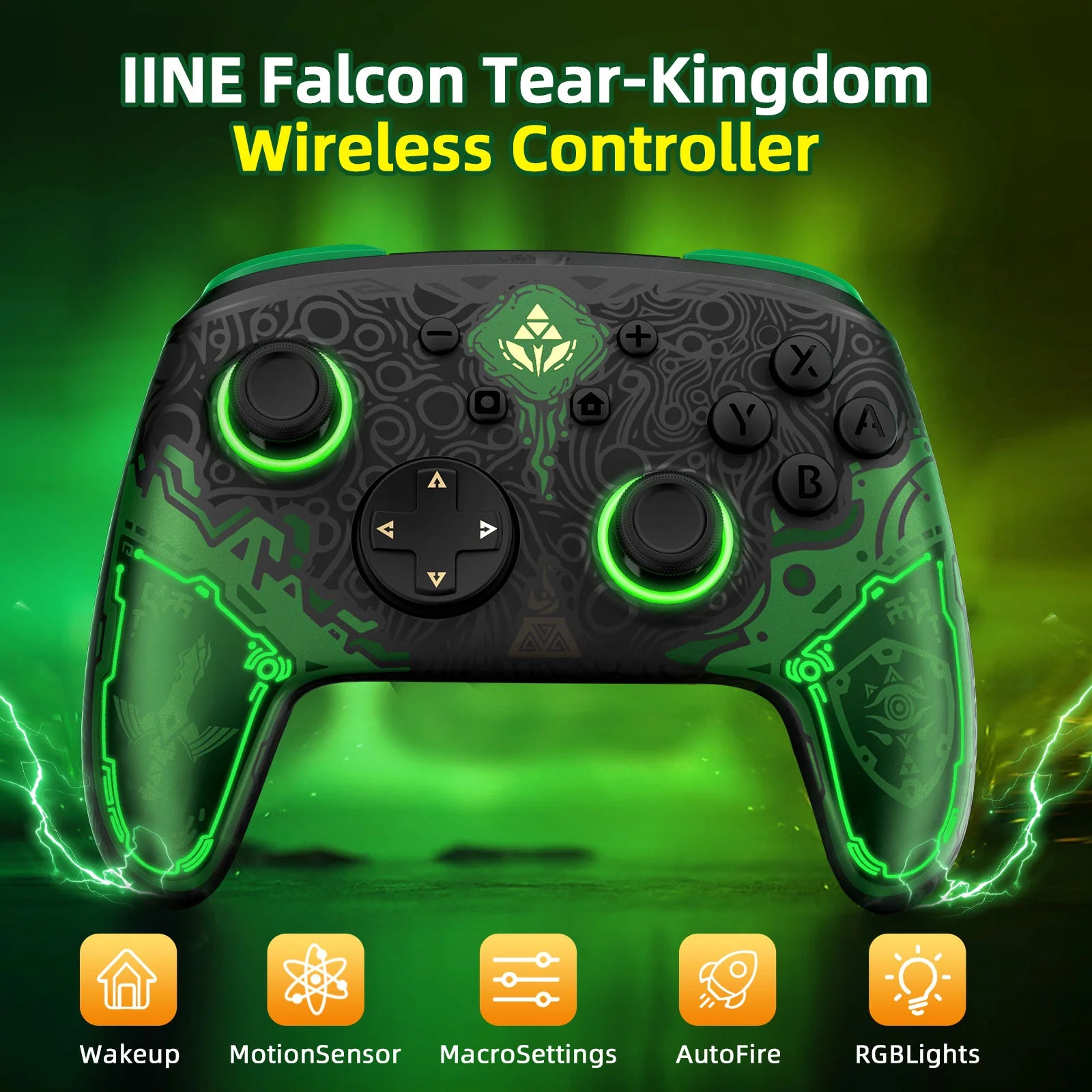 IINE Falcon Zelda Nintendo Switch Pro Controller