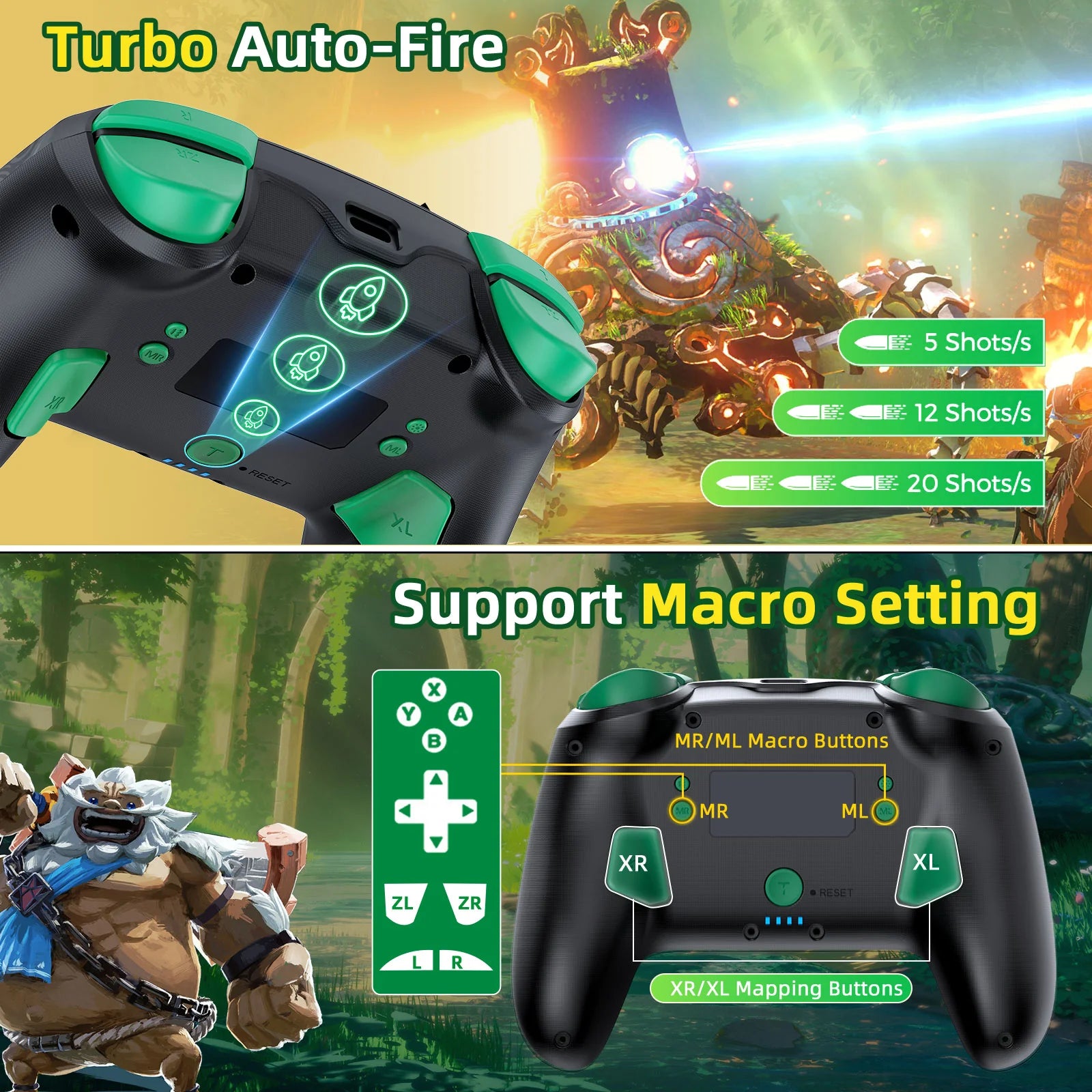 IINE Falcon Zelda Nintendo Switch Pro Controller