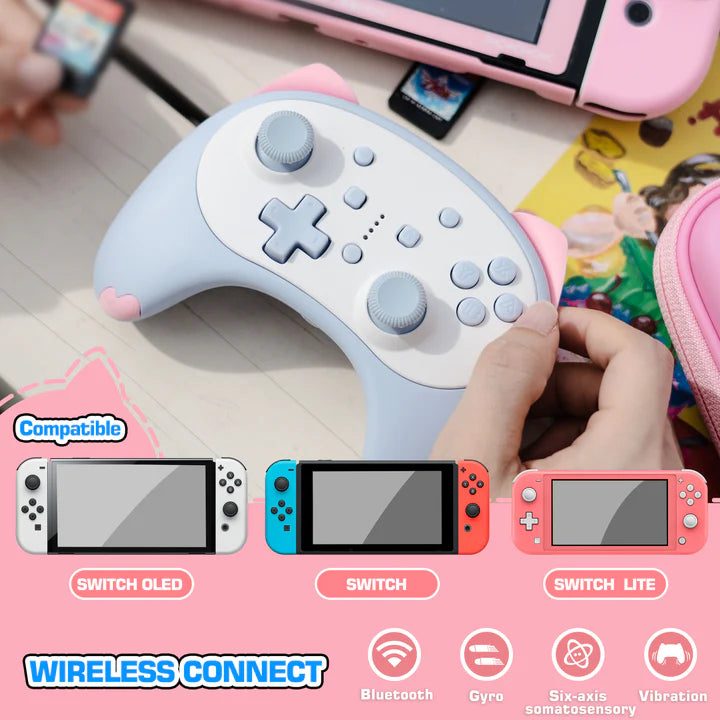 IINE Nintendo Switch Cartoon Kitten Controller Wireless (Orange)