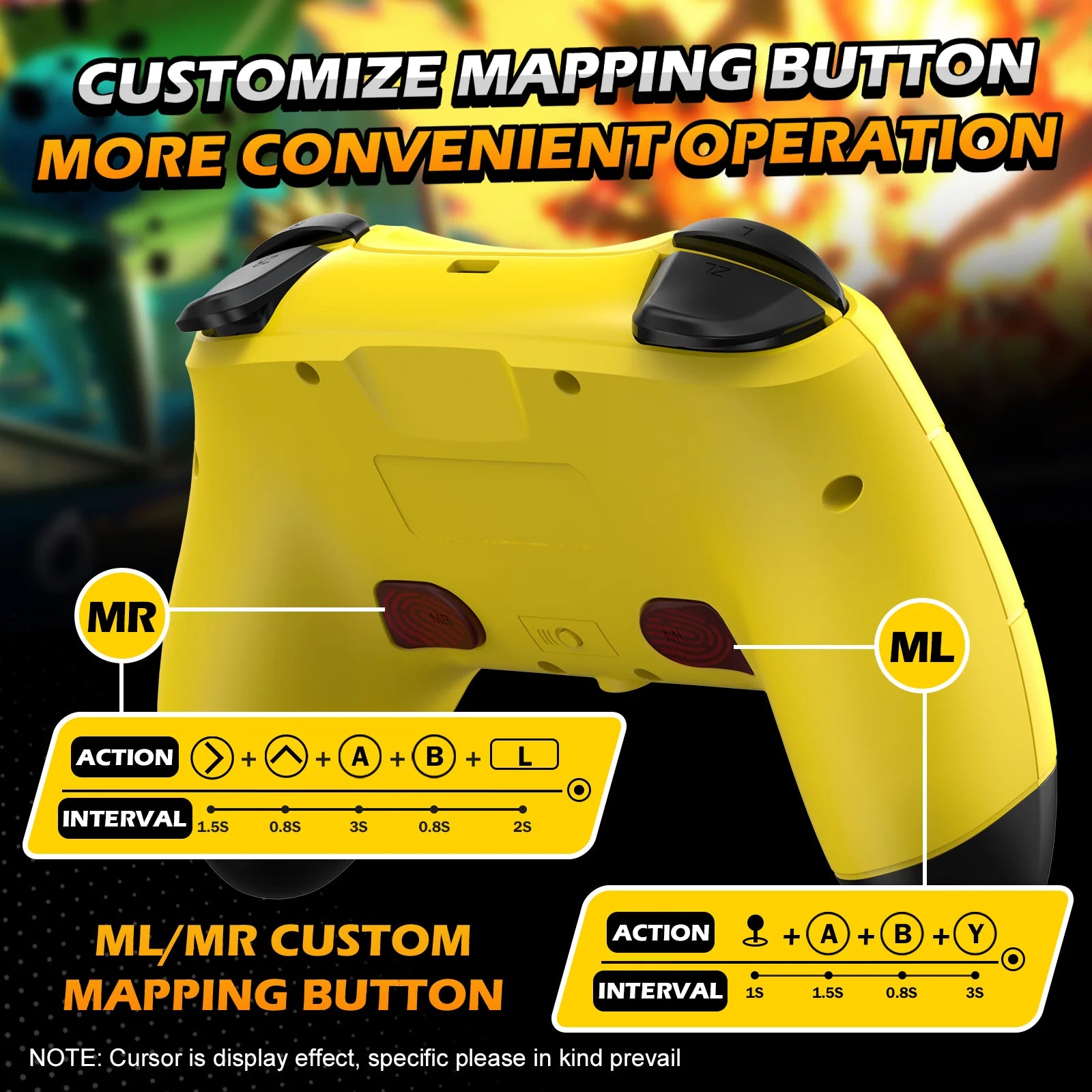 IINE Wireless Controller for Nintendo Switch (Yellow)