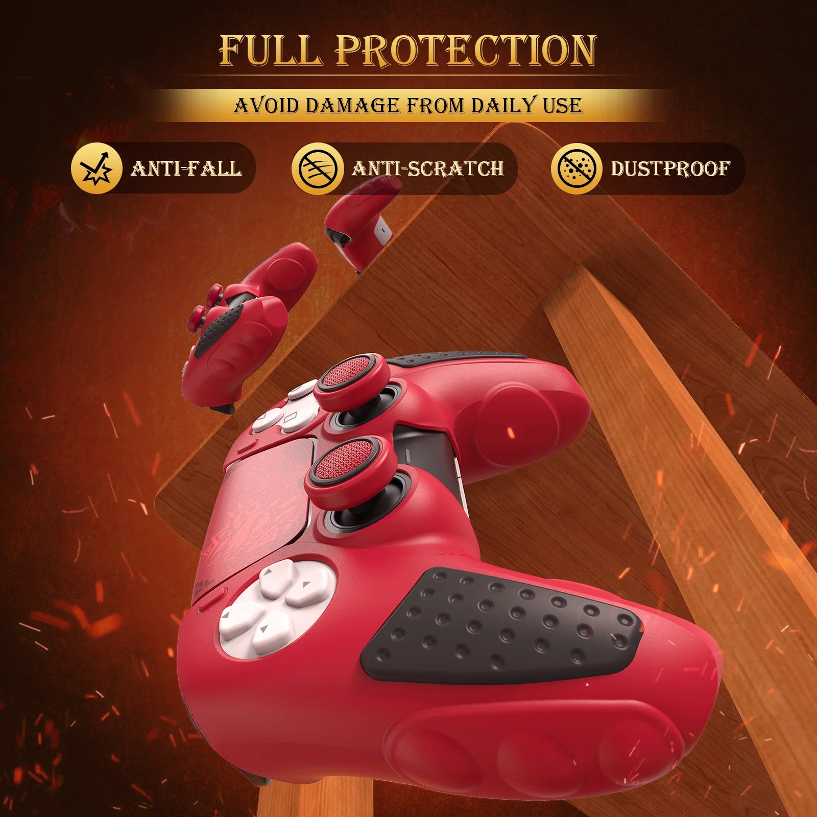 IINE "Red Dragon" PS5 Controller Skin