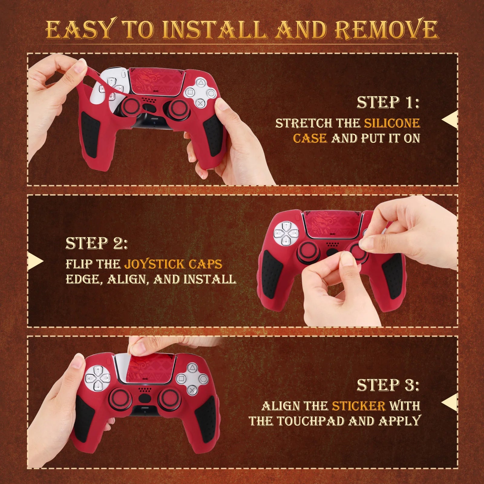 IINE "Red Dragon" PS5 Controller Skin