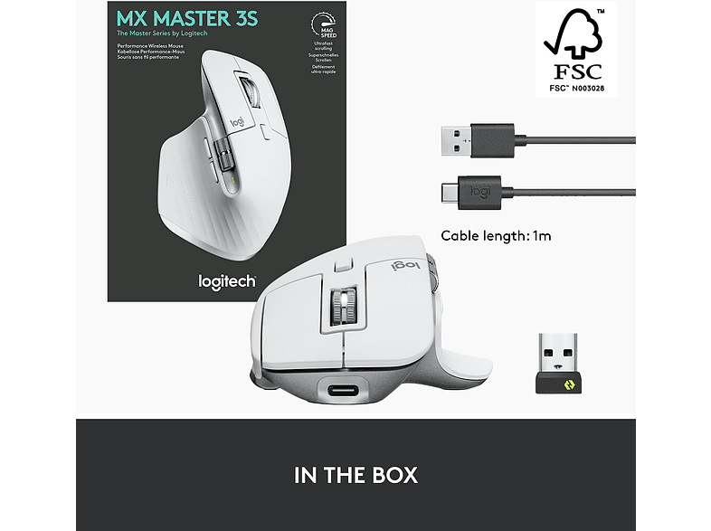 Logitech MX Master 3S Maus (Grau)
