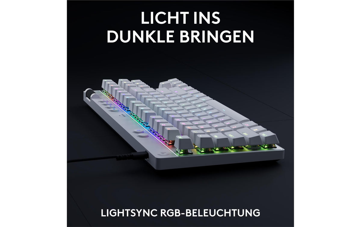 Logitech Gaming-Tastatur PRO X TKL RAPID (CH) Weiss