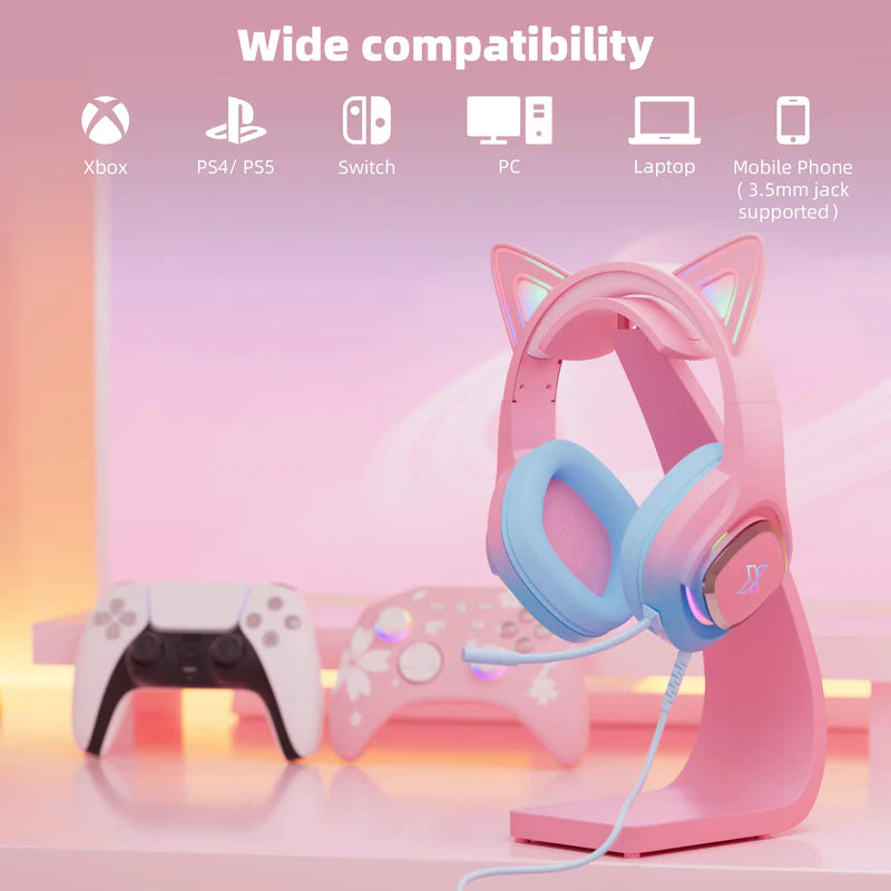 Mytrix Cat Ear Pink Gaming Headset