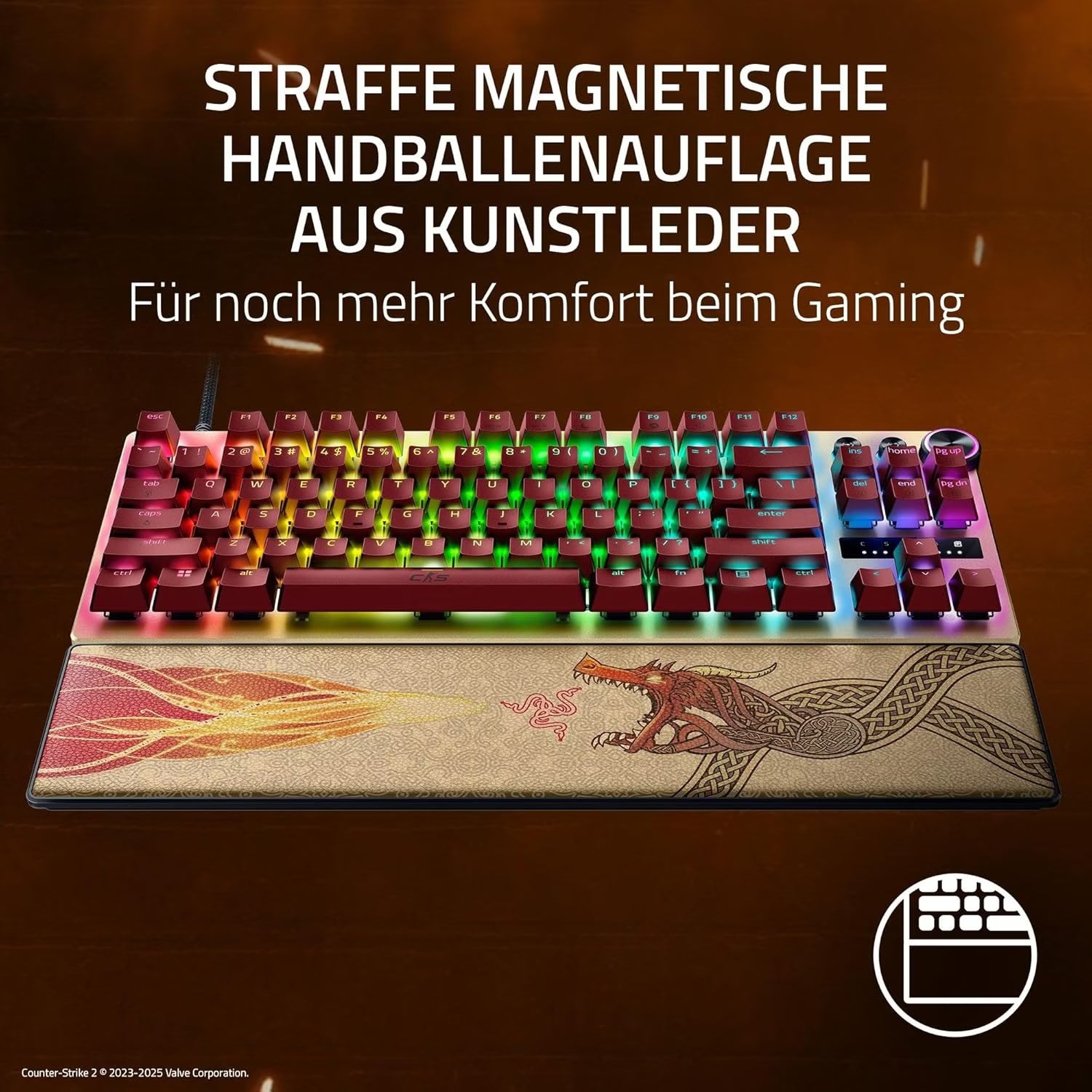 Razer Huntsman V3 Pro Tenkeyless Gaming Tastatur - Counter-Strike 2 Edition
