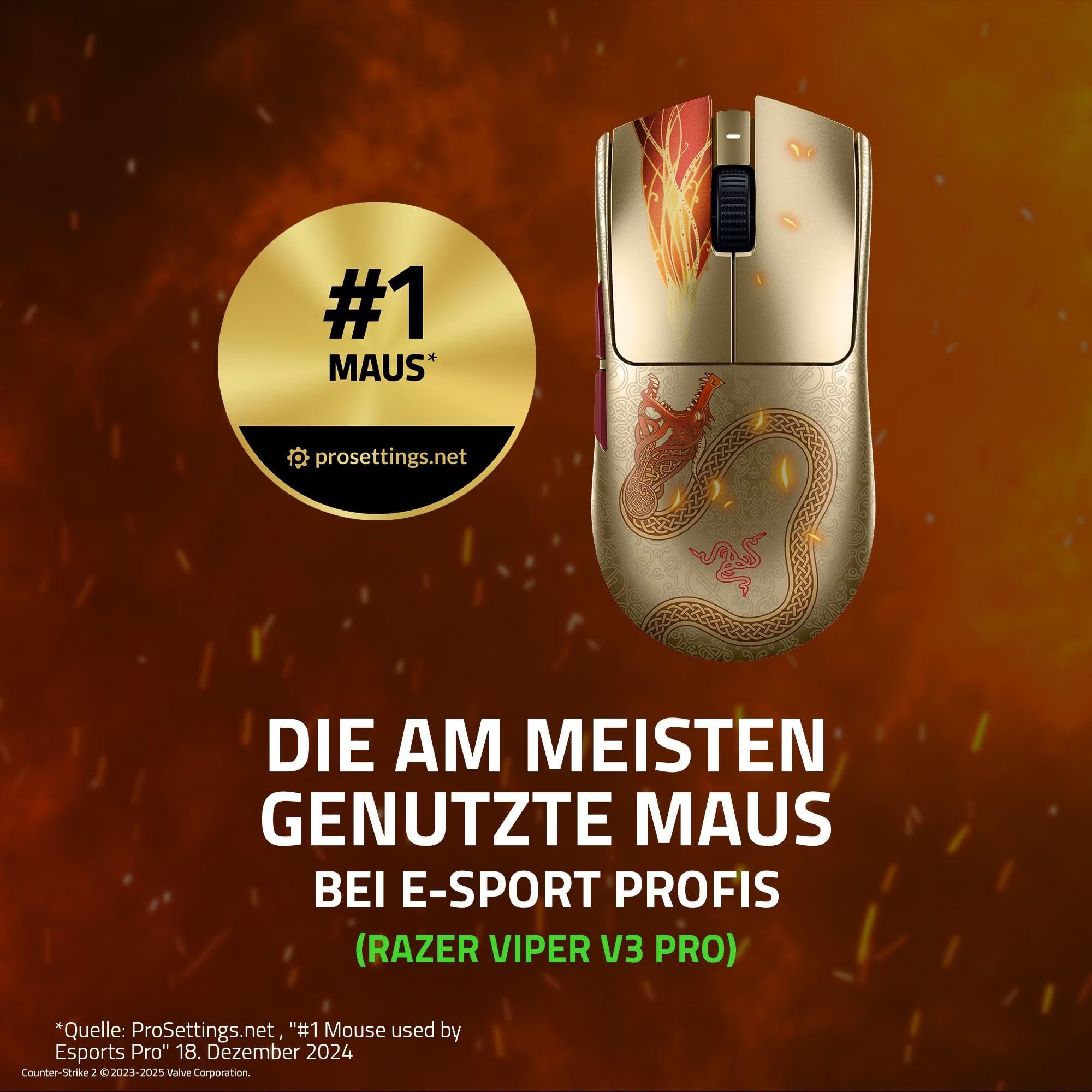Razer Viper V3 Pro Gaming-Maus  - Counter-Strike 2 Edition