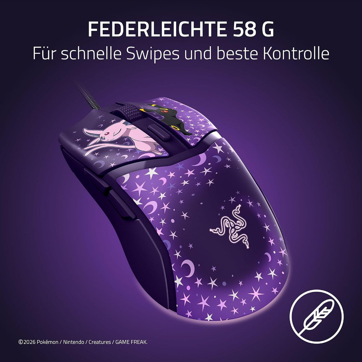 Razer Cobra Gaming-Maus Pokémon Edition Lila