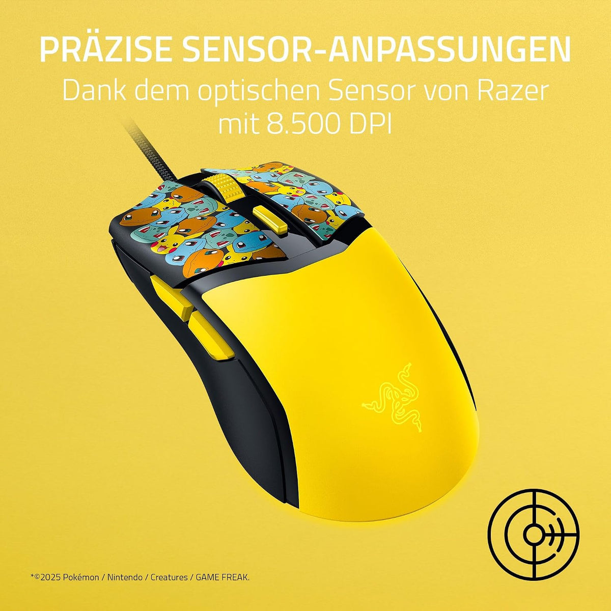 Razer Cobra Gaming-Maus Pokémon Edition Gelb