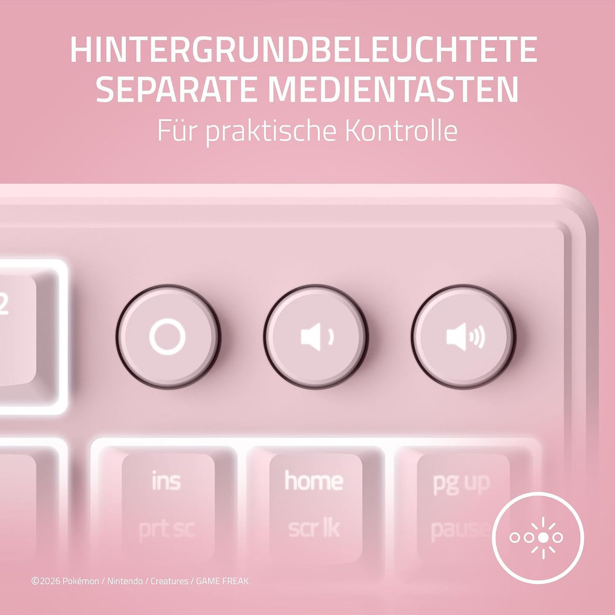 Razer Ornata V3 Tenkeyless Gaming Tastatur Pokémon Edition - Pink