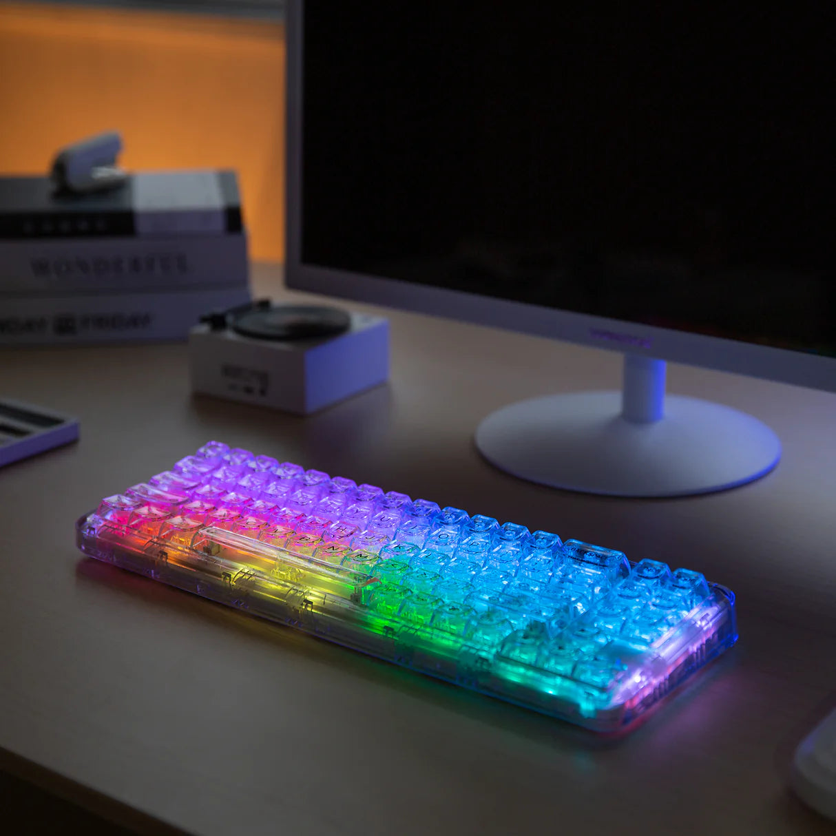 YUNZII X71 Transparent Wireless Mechanical Gaming Keyboard