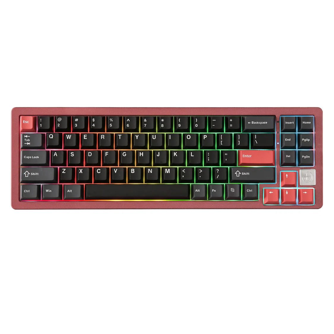 YUNZII AL71 Full Aluminum Mechanical Gaming-Tastatur (Rot)