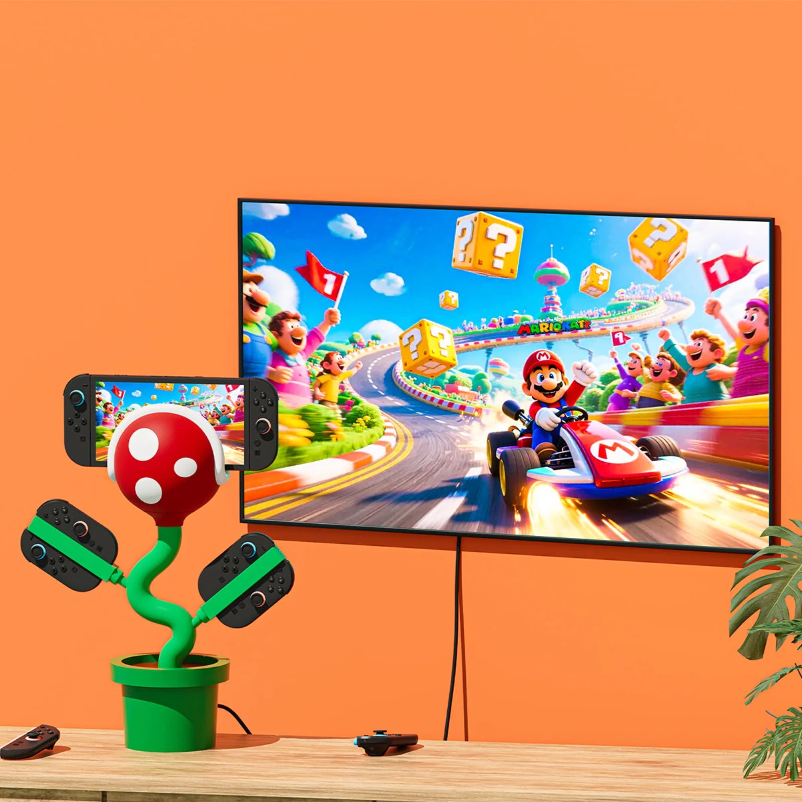 FUNLAB Plantdock 2 Switch Docking Station mit Joy-Con Charger - Piranha