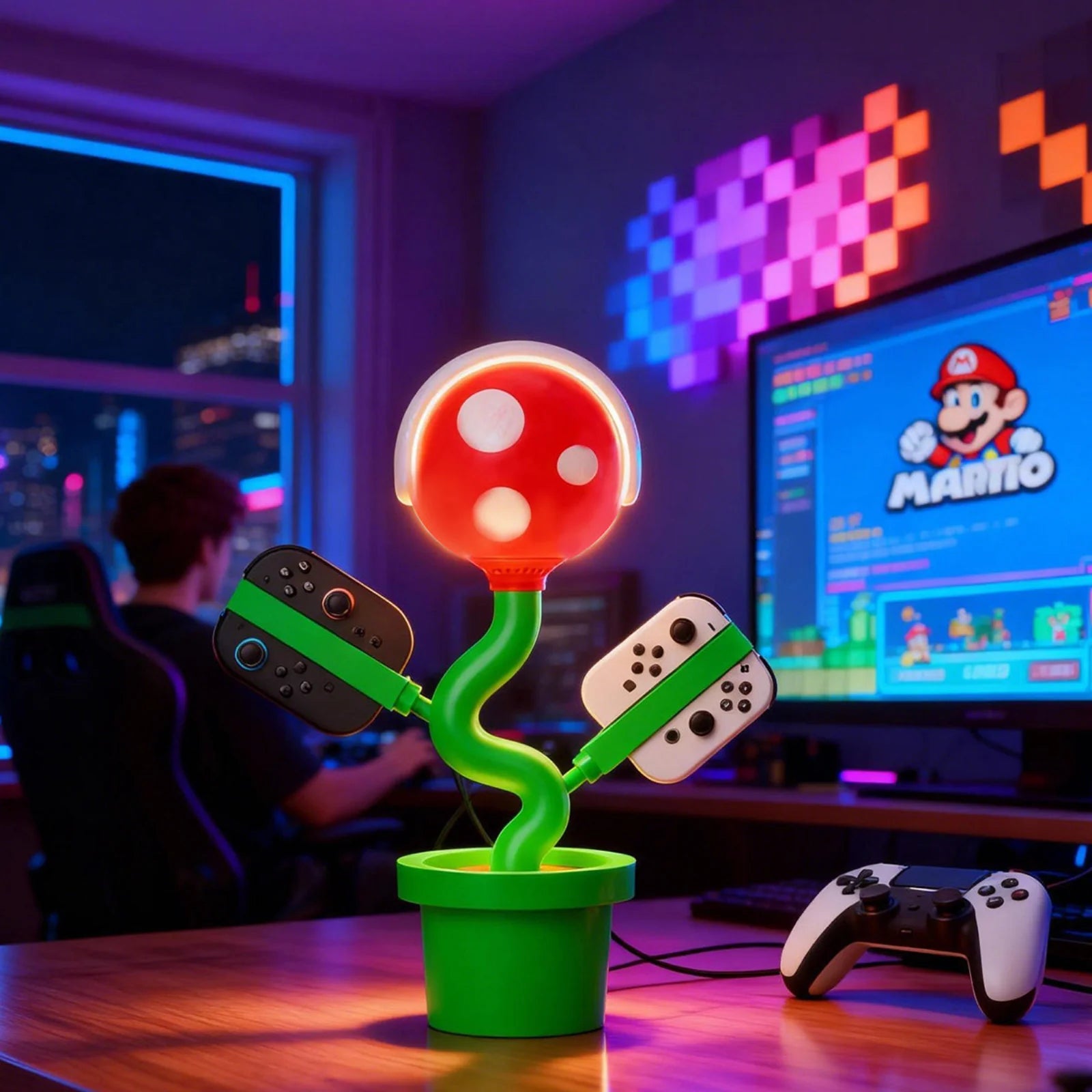 FUNLAB Plantdock 2 Switch Docking Station mit Joy-Con Charger - Piranha