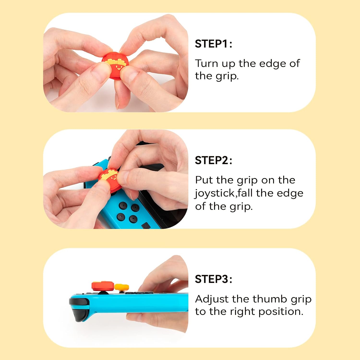 GeekShare "Hamburger Set" Thumb Grips (Nintendo Switch, OLED, Lite)