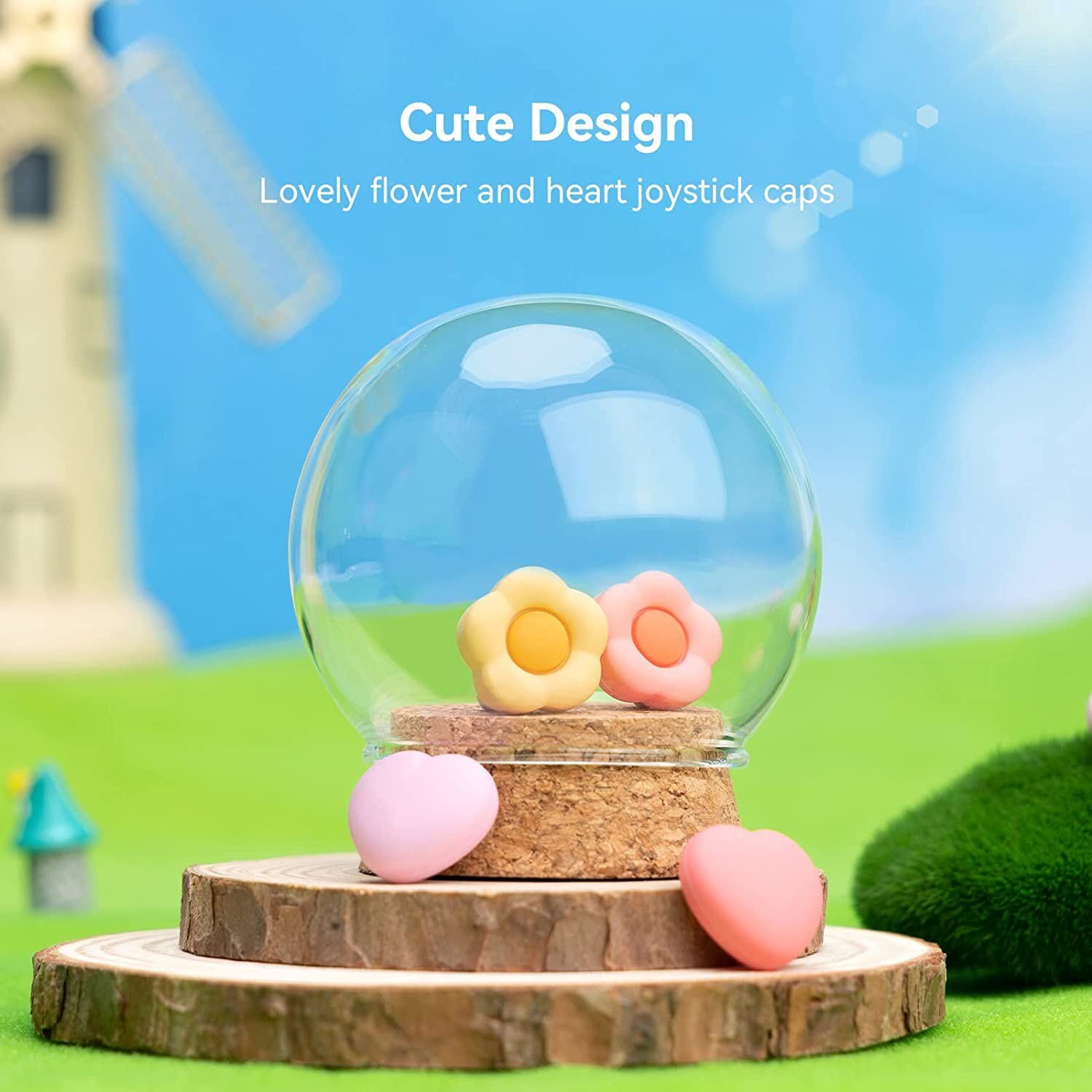 GeekShare "Bloom Heart" Thumb Grips (Nintendo Switch, OLED, Lite)