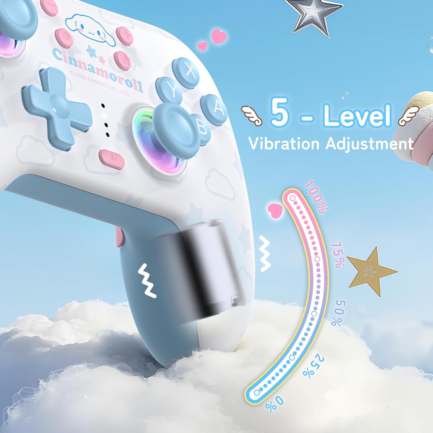 Geekshare Cinnamoroll Wireless Nintendo Controller