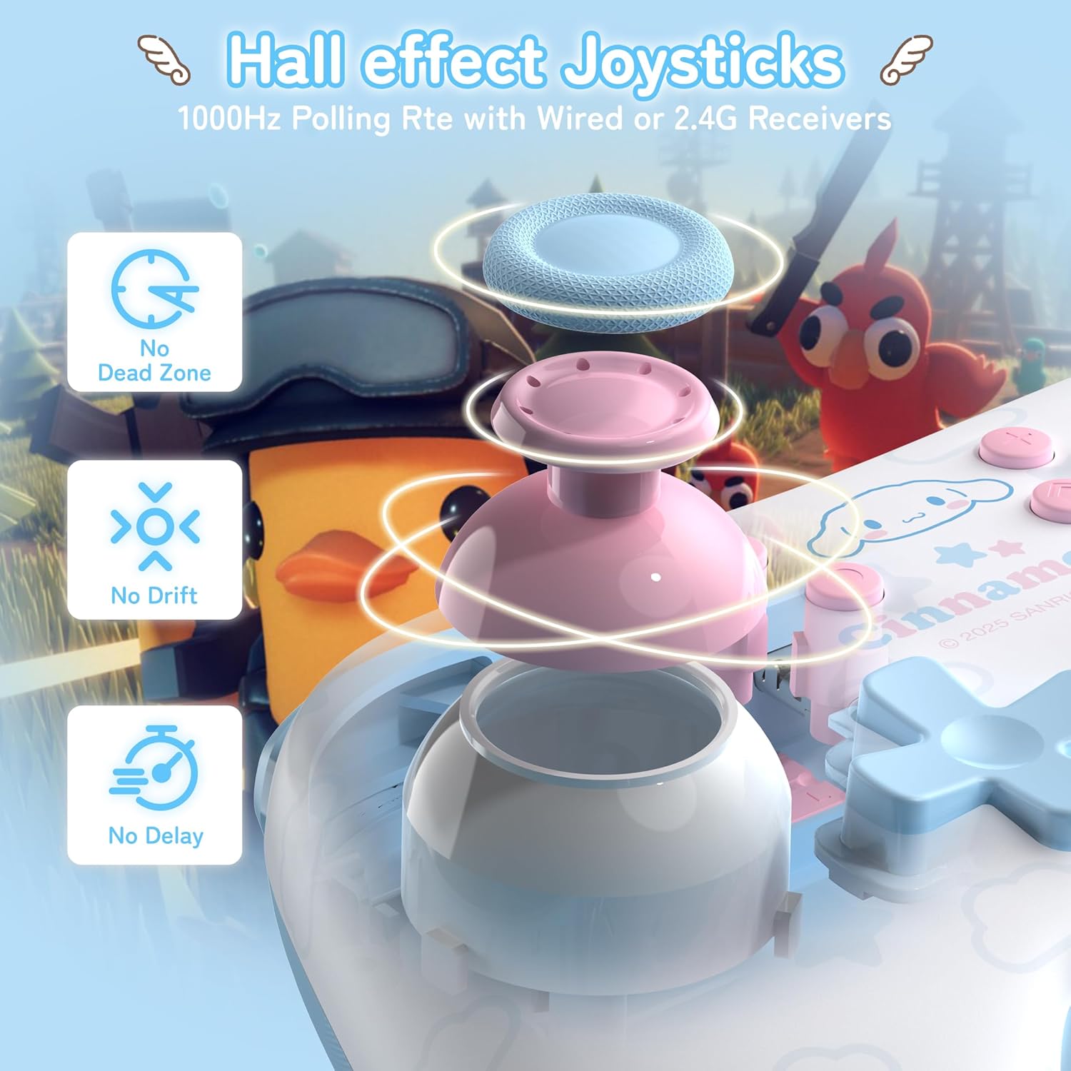 Geekshare Cinnamoroll Wireless Nintendo Controller