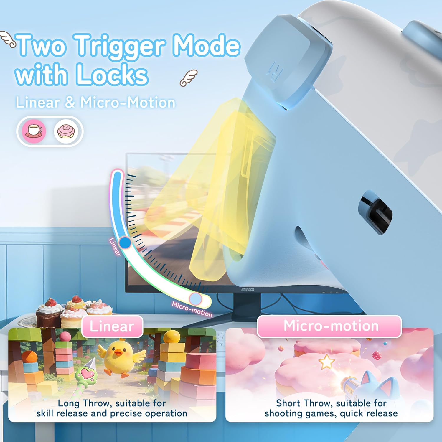 Geekshare Cinnamoroll Wireless Nintendo Controller