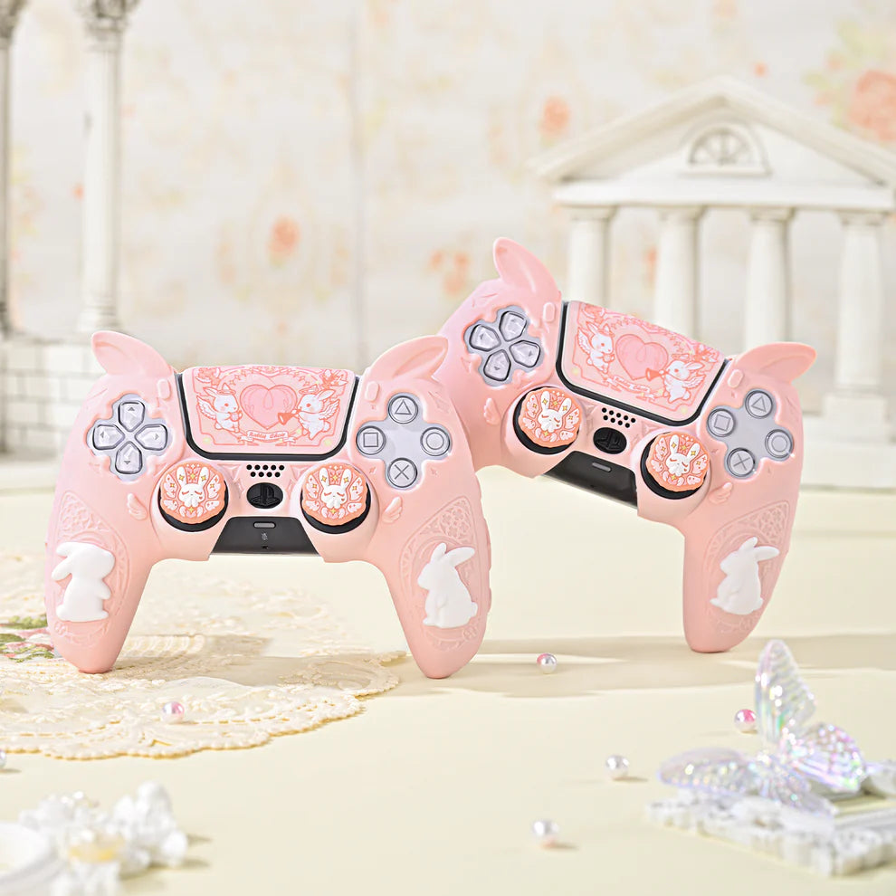 GeekShare "Gothic Bunny" PS5 Controller Skin (Pink)