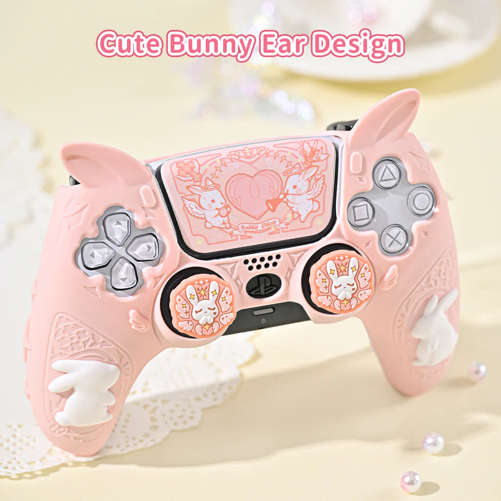 GeekShare "Gothic Bunny" PS5 Controller Skin (Pink)