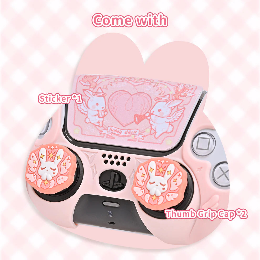 GeekShare "Gothic Bunny" PS5 Controller Skin (Pink)