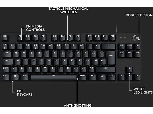 Logitech Gaming-Tastatur G413 SE Schwarz