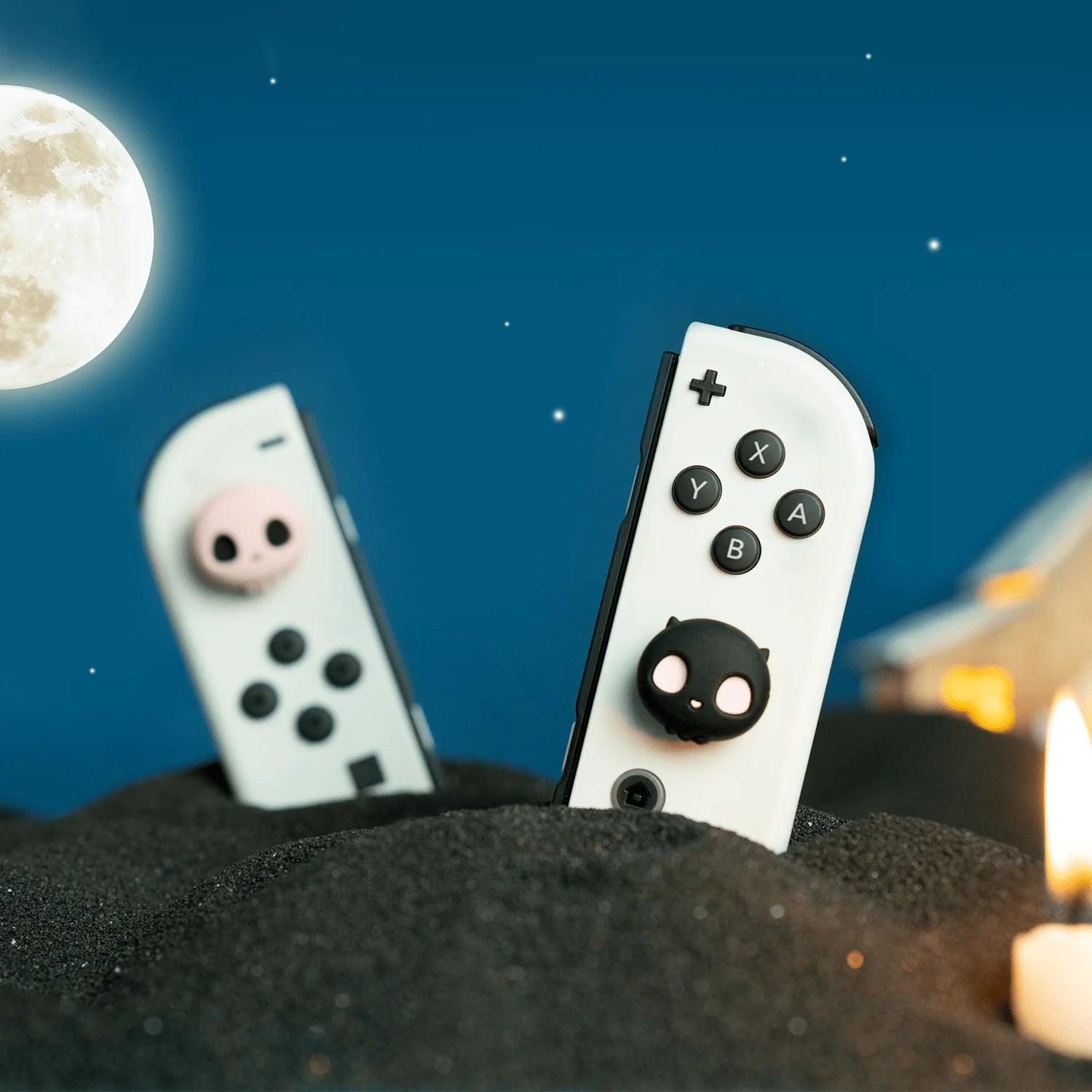 GeekShare "Sweetheart Skull" Thumb Grips (Nintendo Switch, OLED, Lite)
