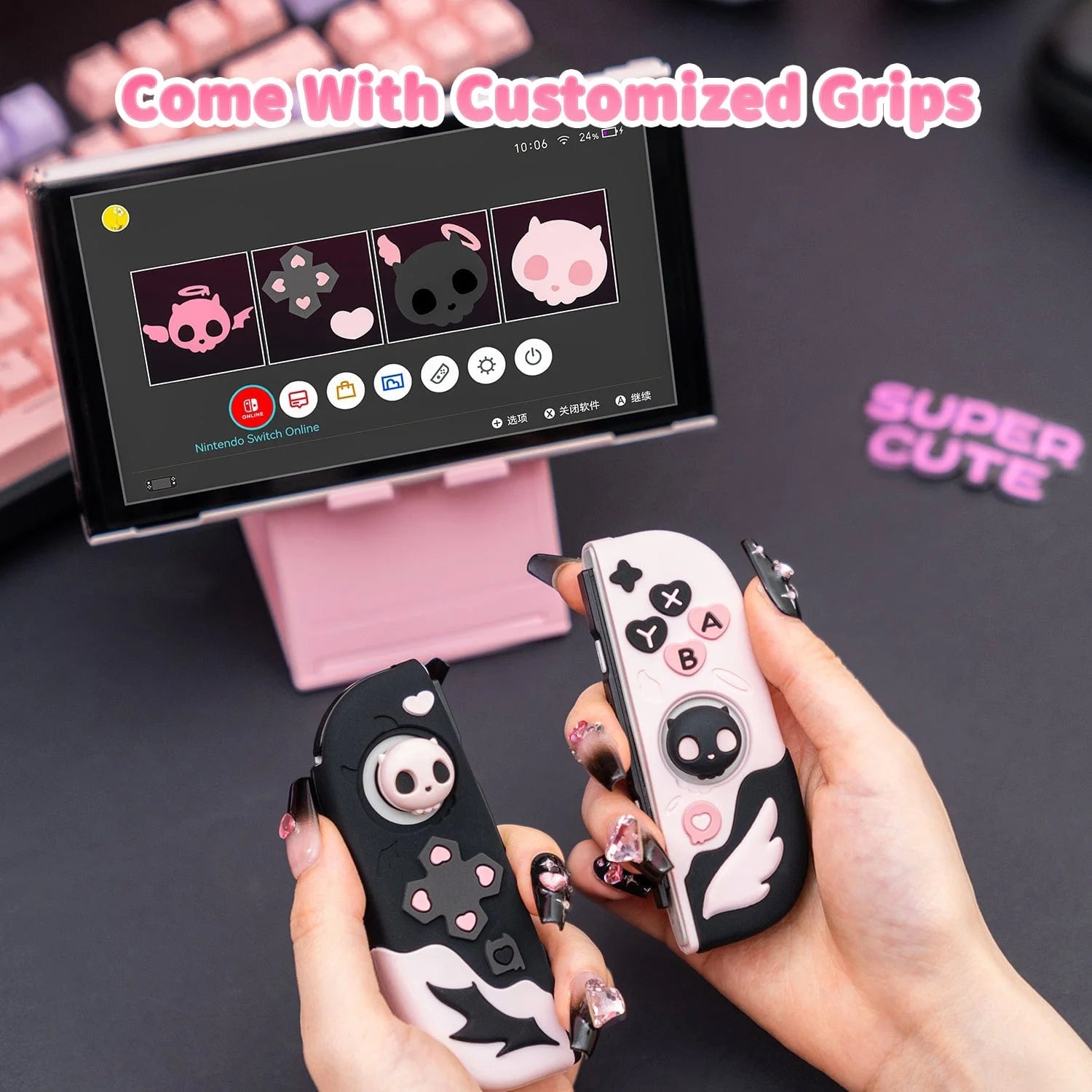 GeekShare "Pink Skull" Nintendo Schutzhülle