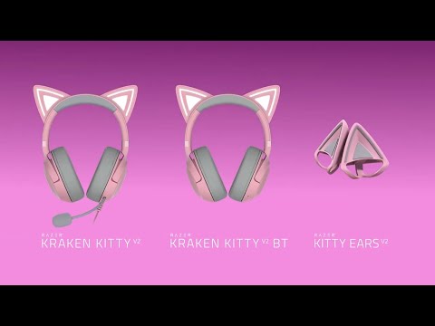 RAZER Kraken Kitty V2 Gaming Headset - Quartz Pink