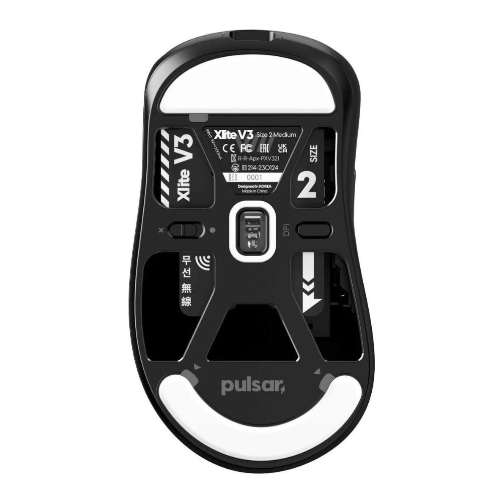 Pulsar Xlite V3 Gaming Mouse Size 2 Black