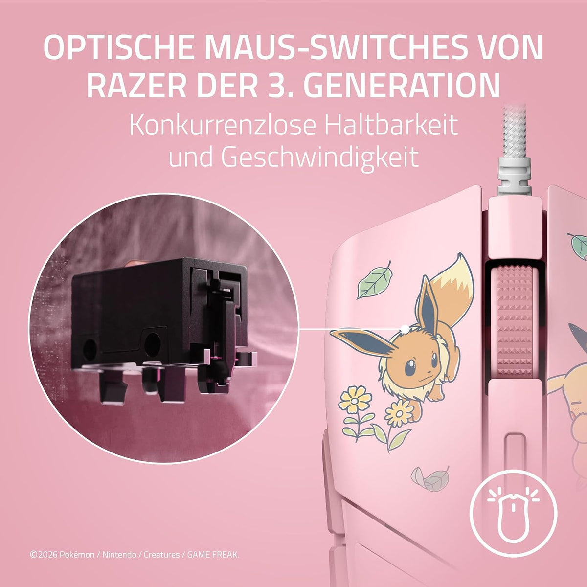 Razer Cobra Gaming-Maus Pokémon Edition Pink