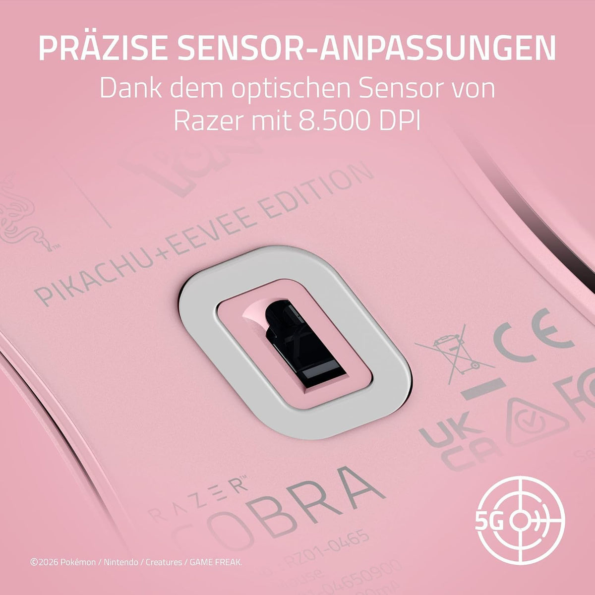 Razer Cobra Gaming-Maus Pokémon Edition Pink