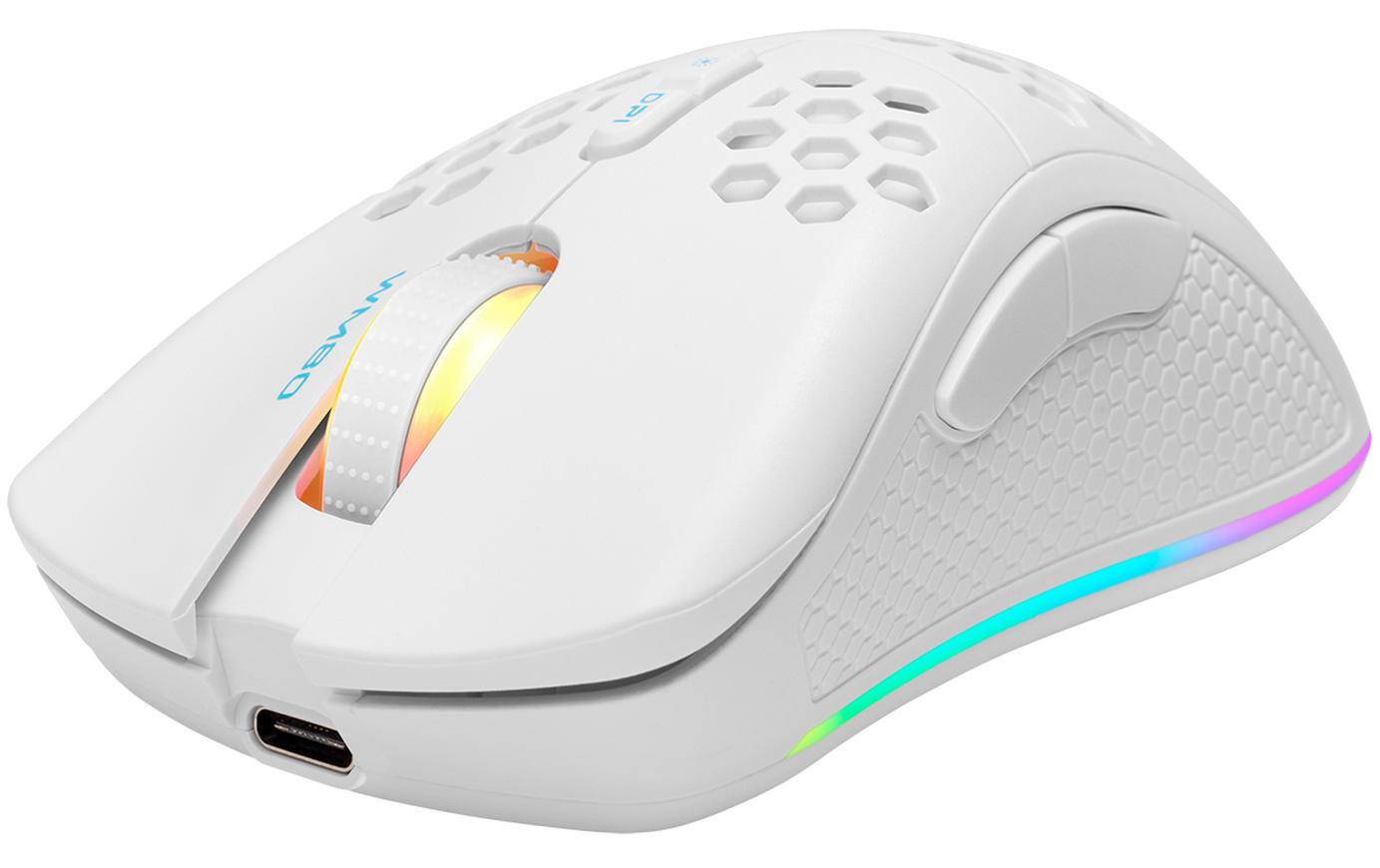 Deltaco gaming mouse WM80 RGB white