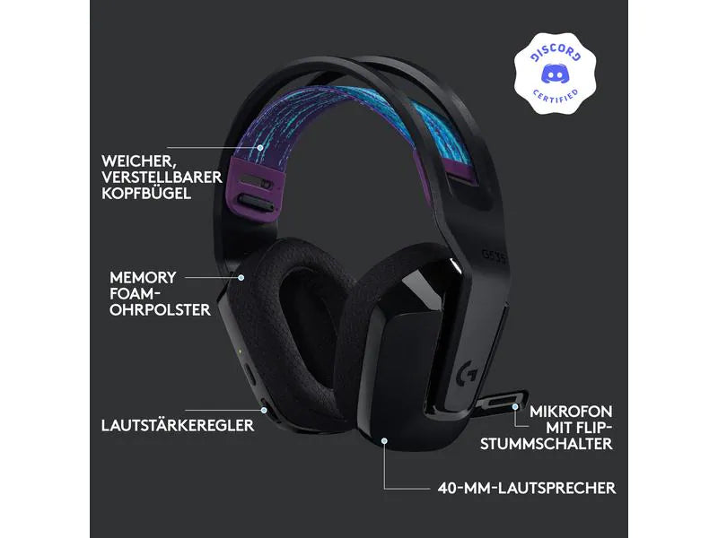 Logitech Gaming-Headset G535 Lightspeed Schwarz