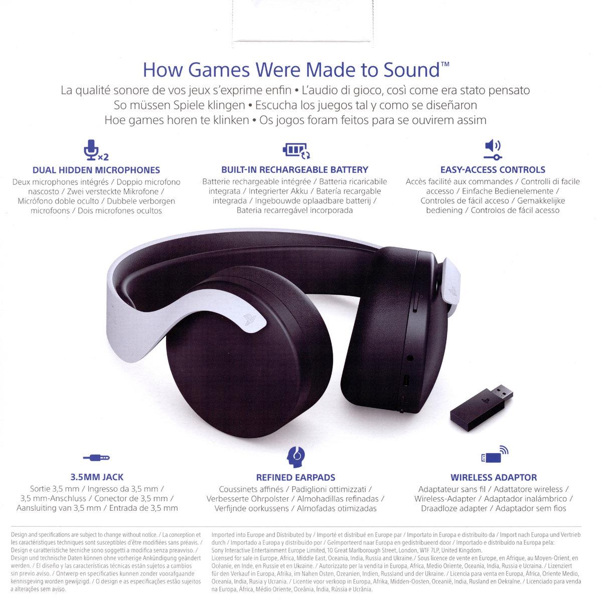 SONY PlayStation 5 PULSE 3D Wireless Headset (Weiss)